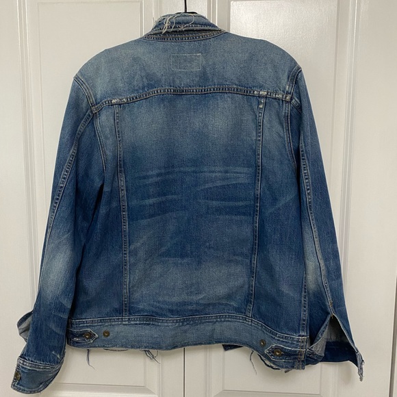 Rare Distressed Unisex Rag and Bone oversized denim jacket -size M - Picture 8 of 8